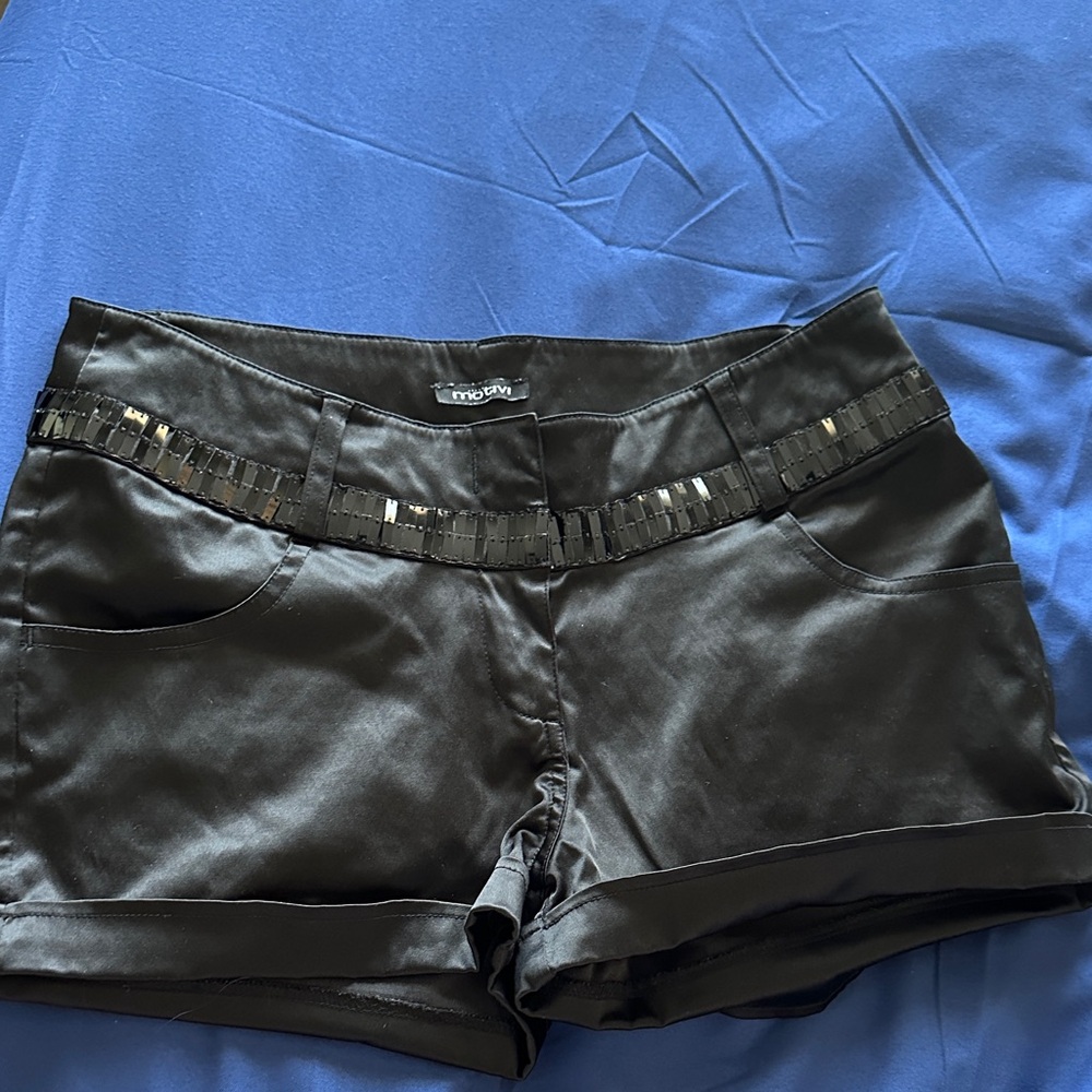Motivi Black High Waist Women's Shorts